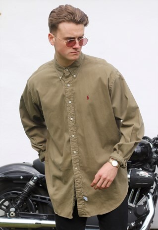 RALPH LAUREN USA OLIVE GREEN VINTAGE SHIRT