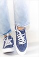 RETRO SUEDE BLUE ONE STAR CONVERSE TRAINERS UK6