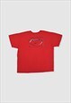 VINTAGE Y2K NIKE SPELLOUT LOGO T-SHIRT IN RED