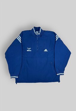 Vintage Adidas London Marathon Pullover Jacket in Navy Blue