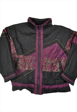 Vintage Shell Suit Windbreaker Jacket 80s Pattern Small