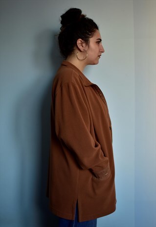 VINTAGE 90S UNISEX BROWN COZY CARDIGAN