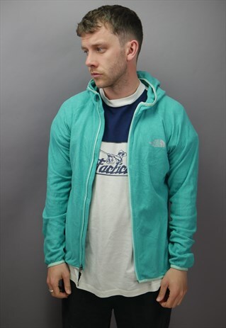 VINTAGE THE NORTH FACE HOODIE IN TURQUOISE