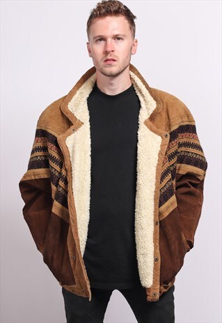 VINTAGE AZTEC INCA FESTIVAL FLEECE JACKET