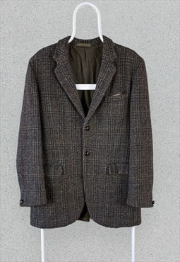 Vintage Dunn Co Harris Tweed Blazer Jacket Wool Mens 40