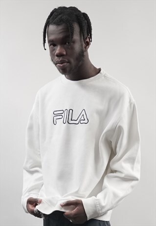 VINTAGE 90'S FILA WHITE SWEATSHIRT