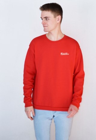 RED LOGO (WHITE) SWEATSHIRT