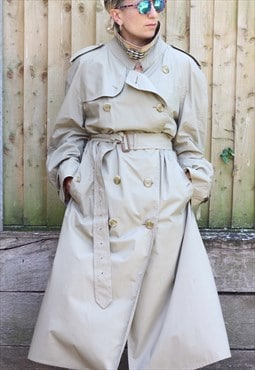 Vintage 1980s Burberry Nova print double breasted trenchcoat