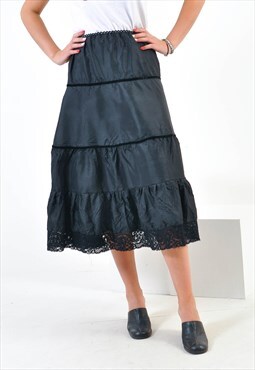 Vintage midi  skirt in black