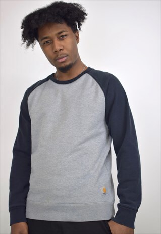 VINTAGE 90S CARHARTT GREY TWO-TONE RAGLAN SWEATSHIRT
