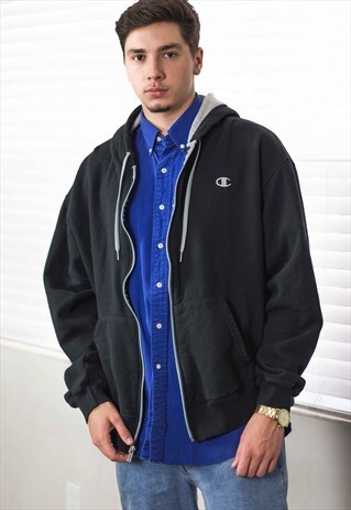 VINTAGE CHAMPION HOODIE SWEATSHIRT LOGO 90S XXL 23.9