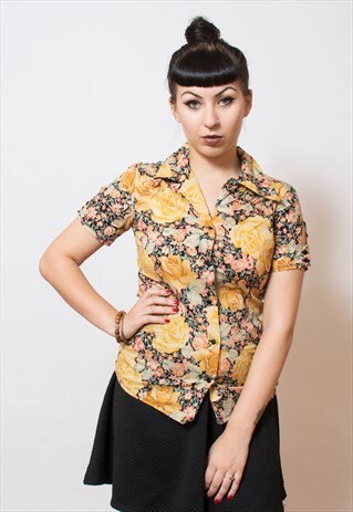 VINTAGE 1960'S FLORAL SHIRT 10