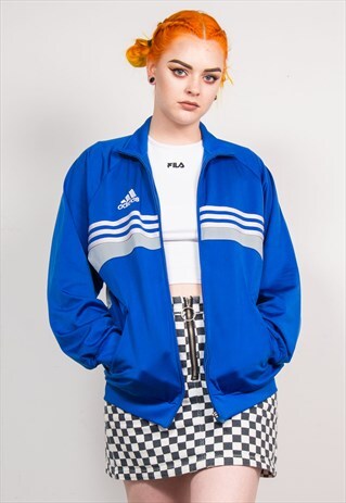 90'S VINTAGE BLUE ADIDAS TRACKSUIT JACKET
