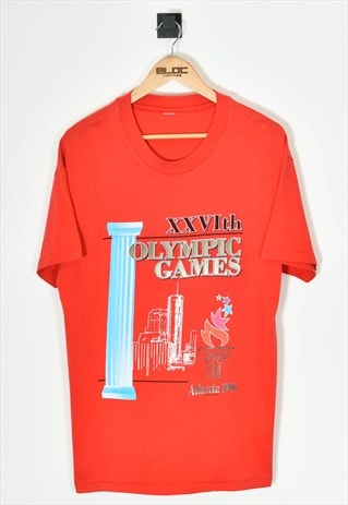 Vintage 1996 Atlanta Olympic Games T-Shirt Red Large