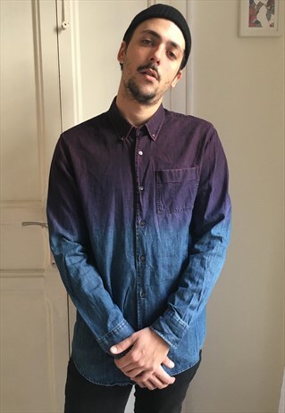 VERY RARE 90S DENIM BICOLOR SHIRT