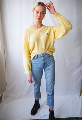 VINTAGE LEMON LACOSTE KNIT JUMPER