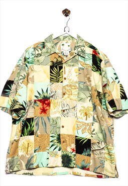 Vintage Banana Cabana Hawaiian Shirt Sheets Print Colorful