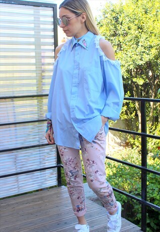 VINTAGE SHIRT ICE CREAM AND PINEAPPLE PATCH ON THE COLLAR