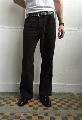 VINTAGE 90' OLDSCHOOL COOL CORDUROY BROWN TROUSERS