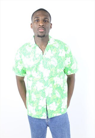 VINTAGE ABSTRACT 90'S PATTERNED SHIRT