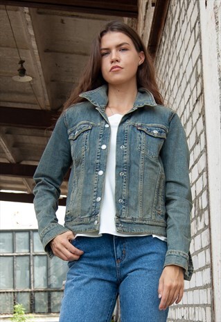 VINTAGE RETRO BLUE CROP LEVI'S DENIM JACKET