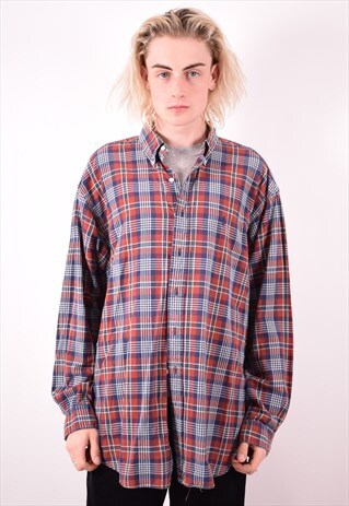 RALPH LAUREN MENS VINTAGE SHIRT XL MULTI CHECK 90S