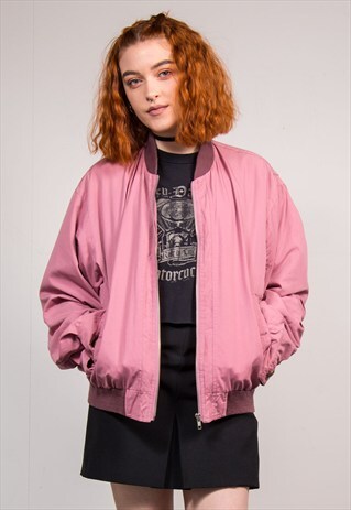 VINTAGE 90'S PINK BOMBER JACKET