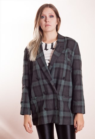 VINTAGE, FAB CHECKERED, BLAZER FROM THE 90S