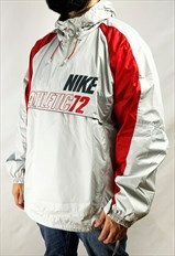 Vintage Nike Athletic Windbreaker Jacket in Grey