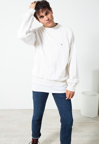 VINTAGE 80S TOMMY HILFIGER KNIT JUMPER / S219