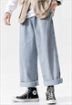 KALODIS LOOSE AMERICAN CASUAL STRAIGHT WIDE LEG JEANS