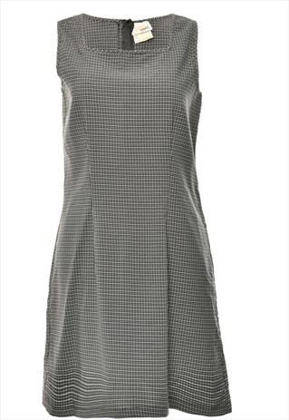 BEYOND RETRO VINTAGE MIDI LENGTH DARK GREY DRESS - M