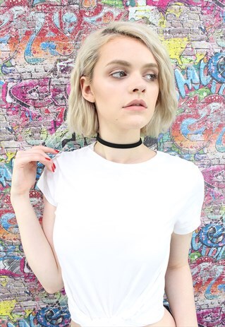 LEATHER CHOKER NECKLACE