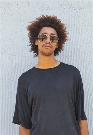 90S MINIMALIST LUXURY TEXTURED BLACK SILK RIBBED TEE