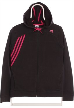 Adidas - Black and Pink Printed Hoodie - XSmall