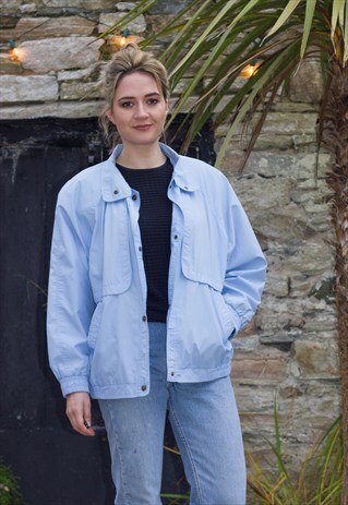 VINTAGE BABY BLUE BOMBER JACKET