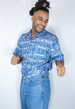 VINTAGE HAWAIIAN CRAZY PATTERNED SHIRT