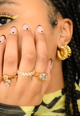 Gold Spiral Hoop Earrings