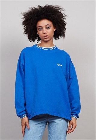 VINTAGE ELECTRIC BLUE NIKE OVERSIZED SWEATER
