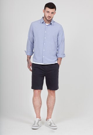SHORTS WITH DRAWSTRING WAIST IN NAVY