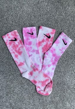 Nike Tie Dye Socks 2 Pack - Type Pink