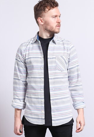 VINTAGE AZTEC PATTERNED SHIRT