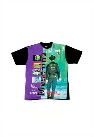 VINTAGE MOSCHINO WESTERN PRINT T'SHIRT