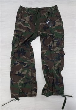 Y2K Brandit Camo Trousers Khaki Green Brown 