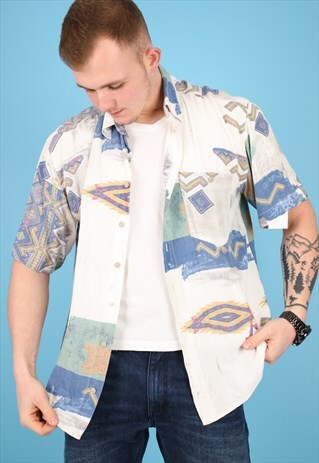 VINTAGE PATTERN SHIRT IN MULTI NS159
