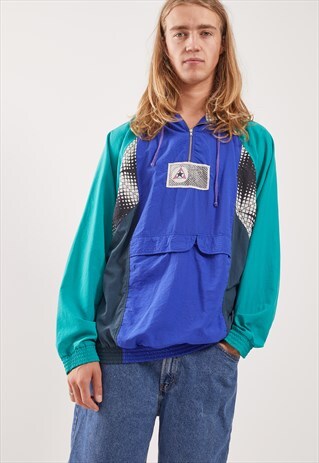 VINTAGE 1/4 ZIP PATTERNED FESTIVAL JACKET