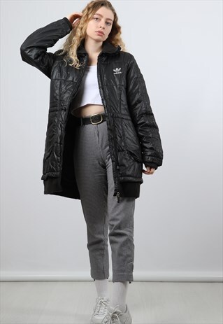VINTAGE ADIDAS MEDIUM BLACK PUFFER JACKET