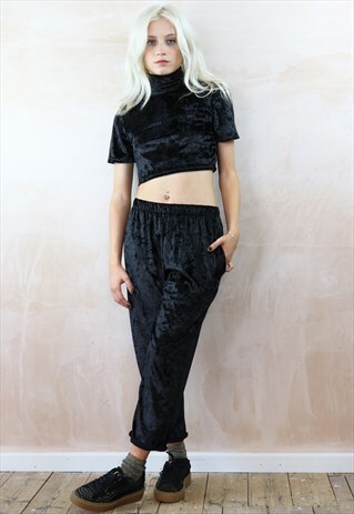 JUST A LITTLE CRUSH BLACK VELVET CO-ORDINATES