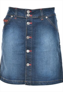 Vintage A-Line Denim Skirt - M