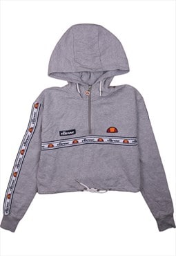 Vintage 90's Ellesse Hoodie Crop Quater Zip